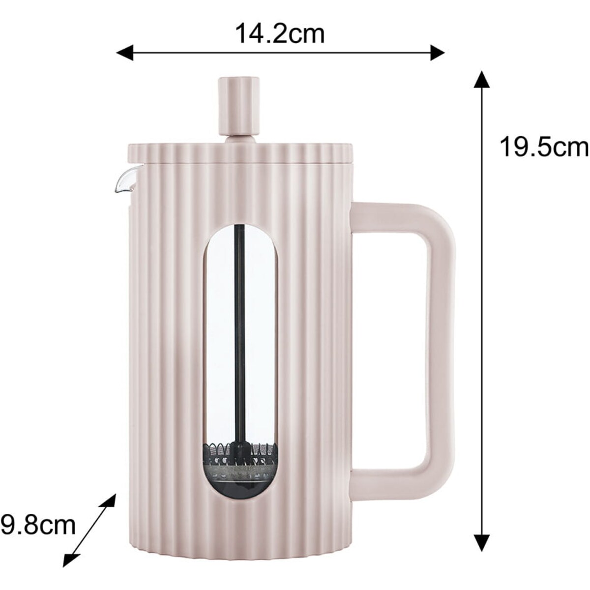 Zaparzacz do herbaty kawy szklany French Press 600 ml beżowy KLAUSBERG
