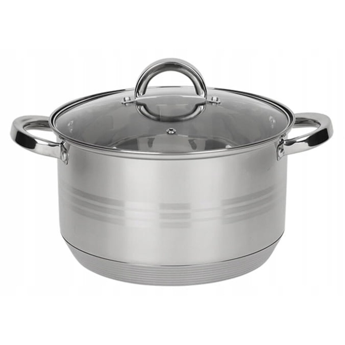 Garnek stalowy 24cm 5 l miarka podziałka na indukcję gaz z pokrywką ROSSNER