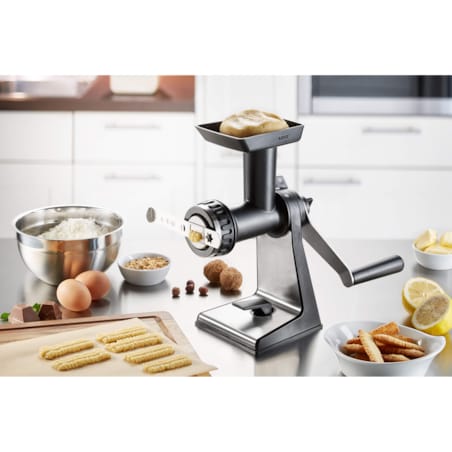 Maszynka do mięsa 2w1, zestaw z 2 krążkami do mielenia i końcówkami do nadziewania lub wyciskania