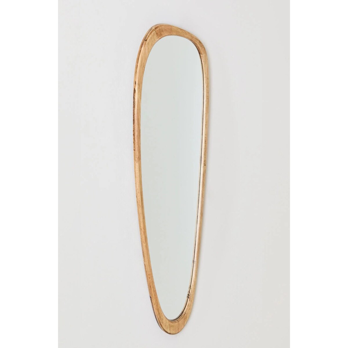 Lustro ścienne z drewna dębowego Arbidel 80 x 220 cm, naturalne