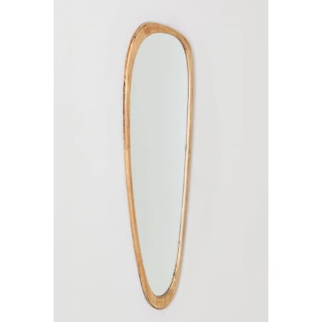 Lustro ścienne z drewna dębowego Arbidel 80 x 220 cm, naturalne