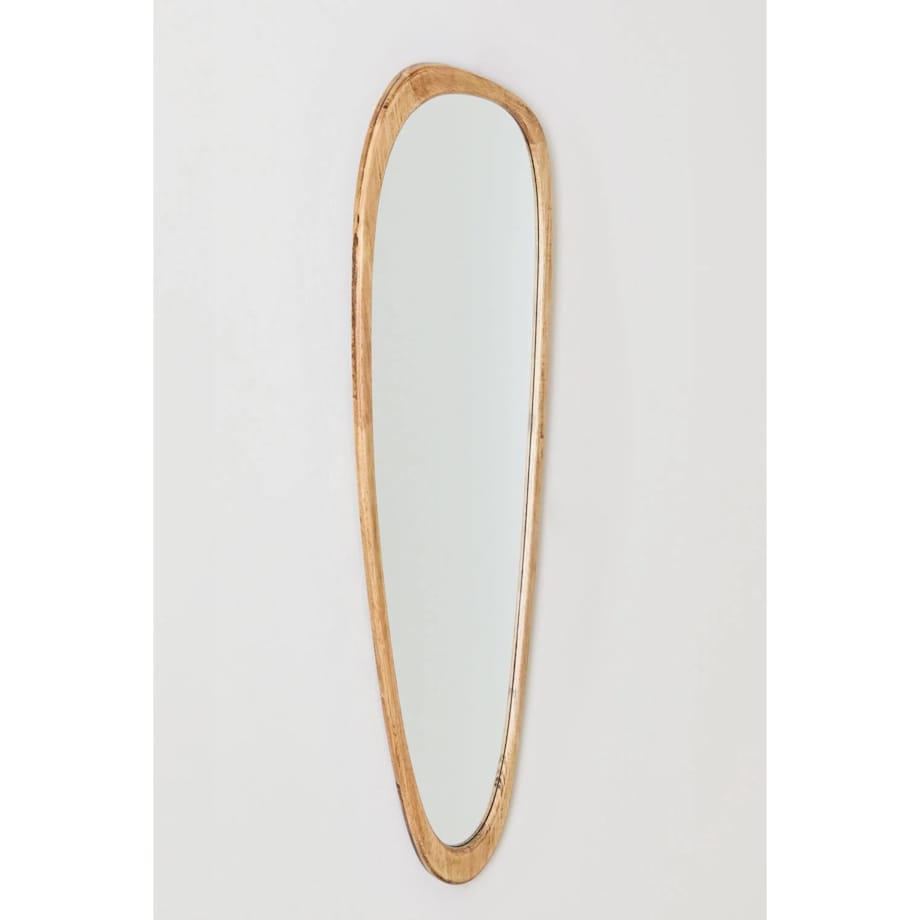 Lustro ścienne z drewna dębowego Arbidel 80 x 220 cm, naturalne