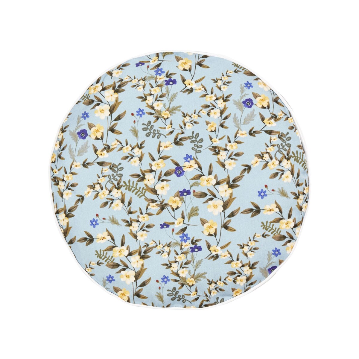 2 poduszki ogrodowe w kwiaty 40 cm niebieskie VALLORIA