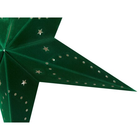 Zestaw 2 wiszących gwiazd welurowych LED 60 cm zielony MOTTI