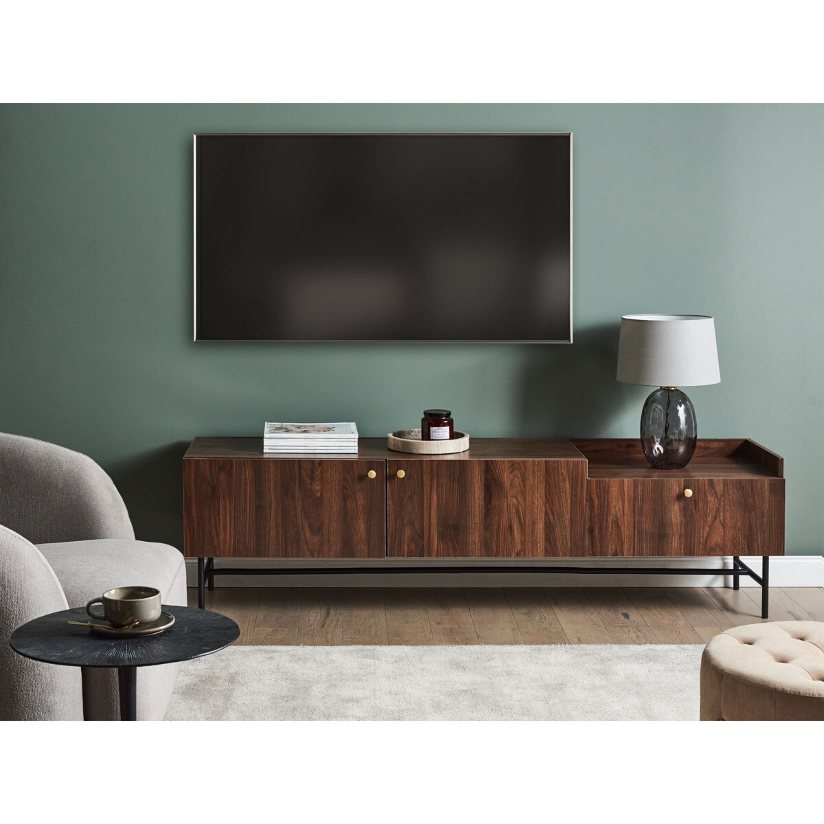 Szafka RTV LISMORE Ciemnobrązowy