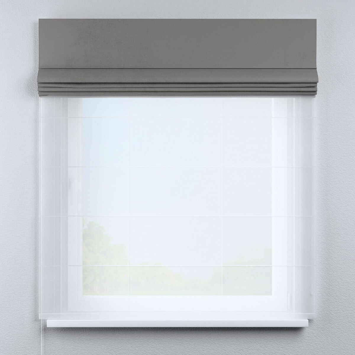 Roleta rzymska Duo, beżowo-szary, Crema