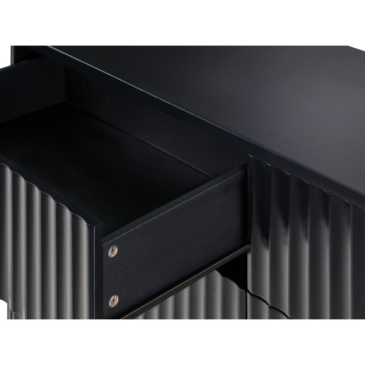 Komoda 6 szuflad GLASTONBURY 80 cm Czarny