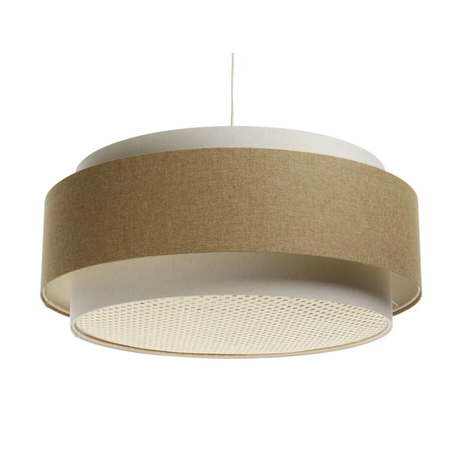 Lampa wisząca ERUTAN DUDU RATTAN kremowa/żółta