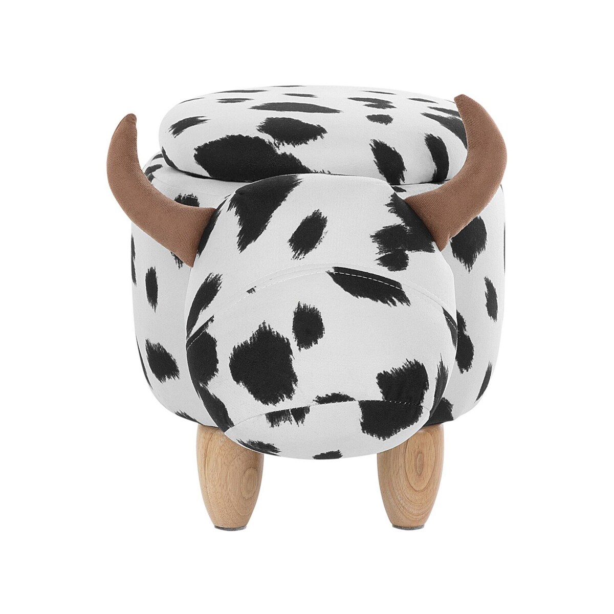 Pufa zwierzak ze schowkiem czarno-biała COW