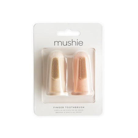 Mushie Szczoteczka Silikonowa na Palec 2-pak Blush / Shifting San