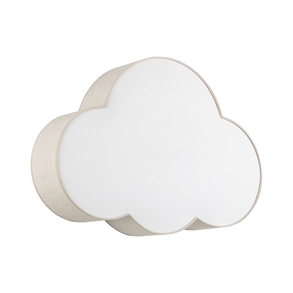 Lampa sufitowa TK Lighting CLOUD LINEN 4336, 4xE27, biel/len, nowoczesna do salonu i sypialni