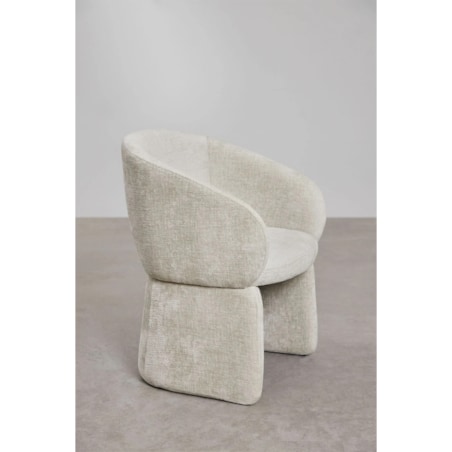 Krzesło do jadalni Vasilis Chenille z podłokietnikami