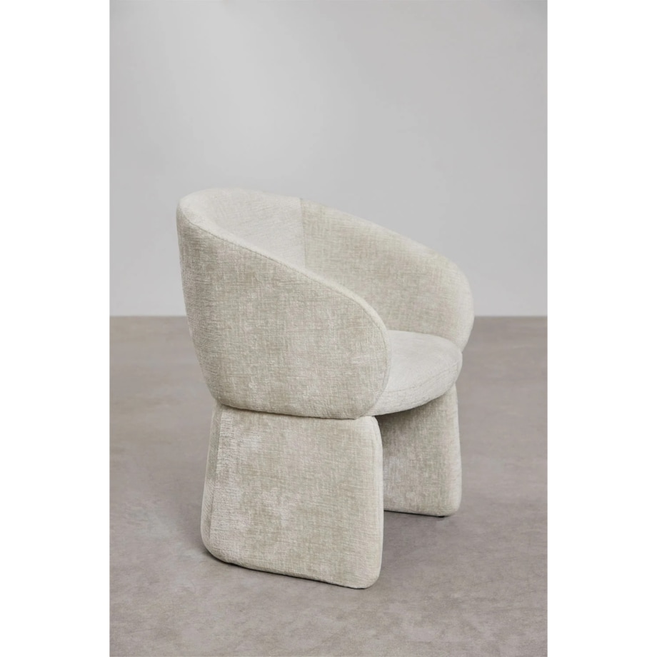 Krzesło do jadalni Vasilis Chenille z podłokietnikami