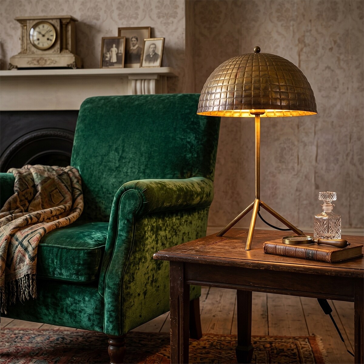 LAMPA STOŁOWA BIURKOWA NOCNA ZŁOTA LOFT BOHO E27 DEKORACJA OZDOBA DO DOMU