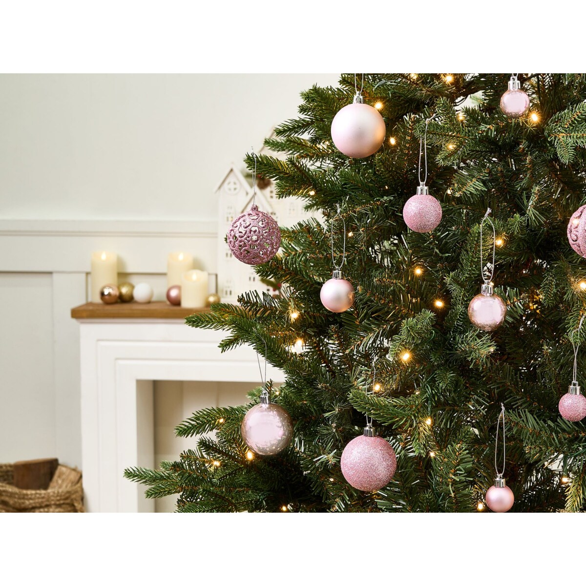 Zestaw 100 bombek VANERN Różowy