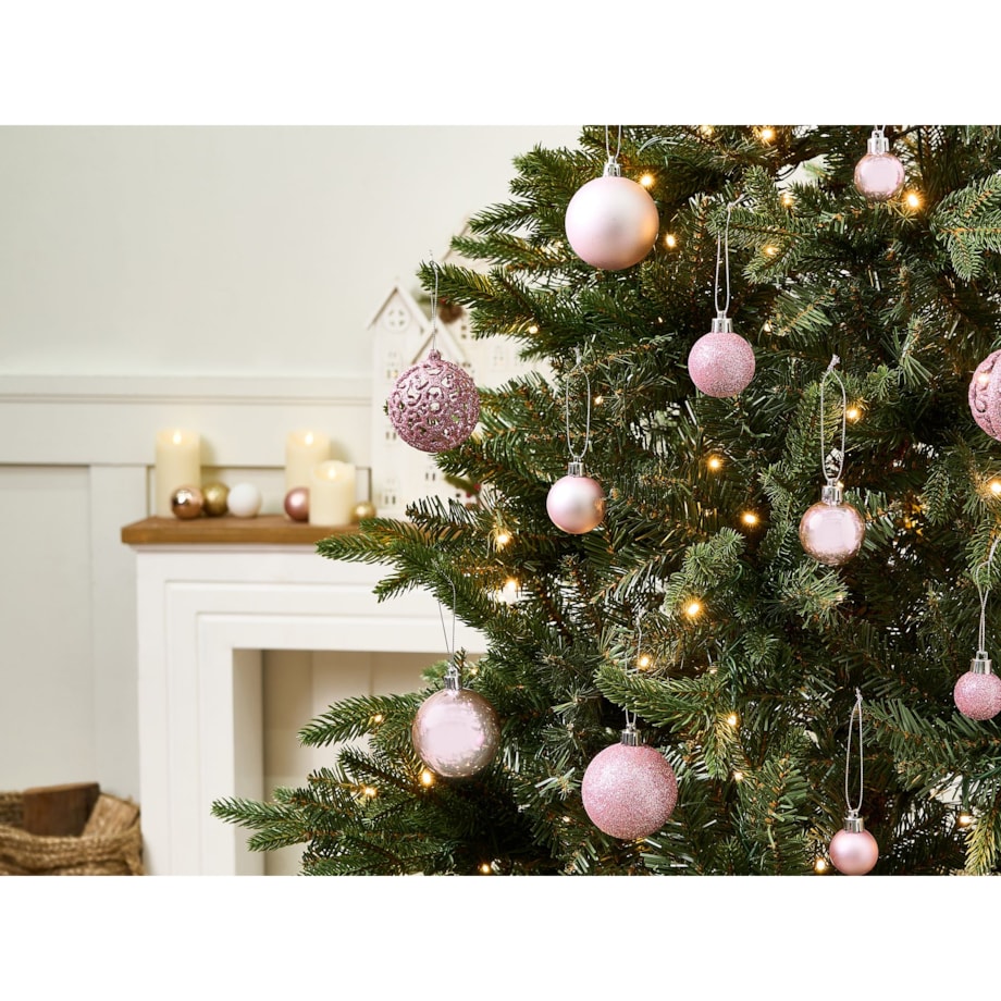 Zestaw 100 bombek VANERN Różowy