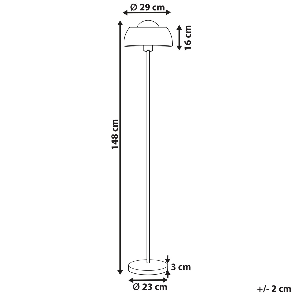Lampa podłogowa SENETTE Metal Czarny