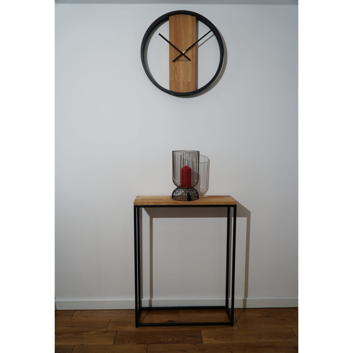 Konsola loftowa czarna 60x80x20cm pojedyncza