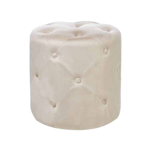 Puf welurowy 40 cm jasnobeżowy COROLLA