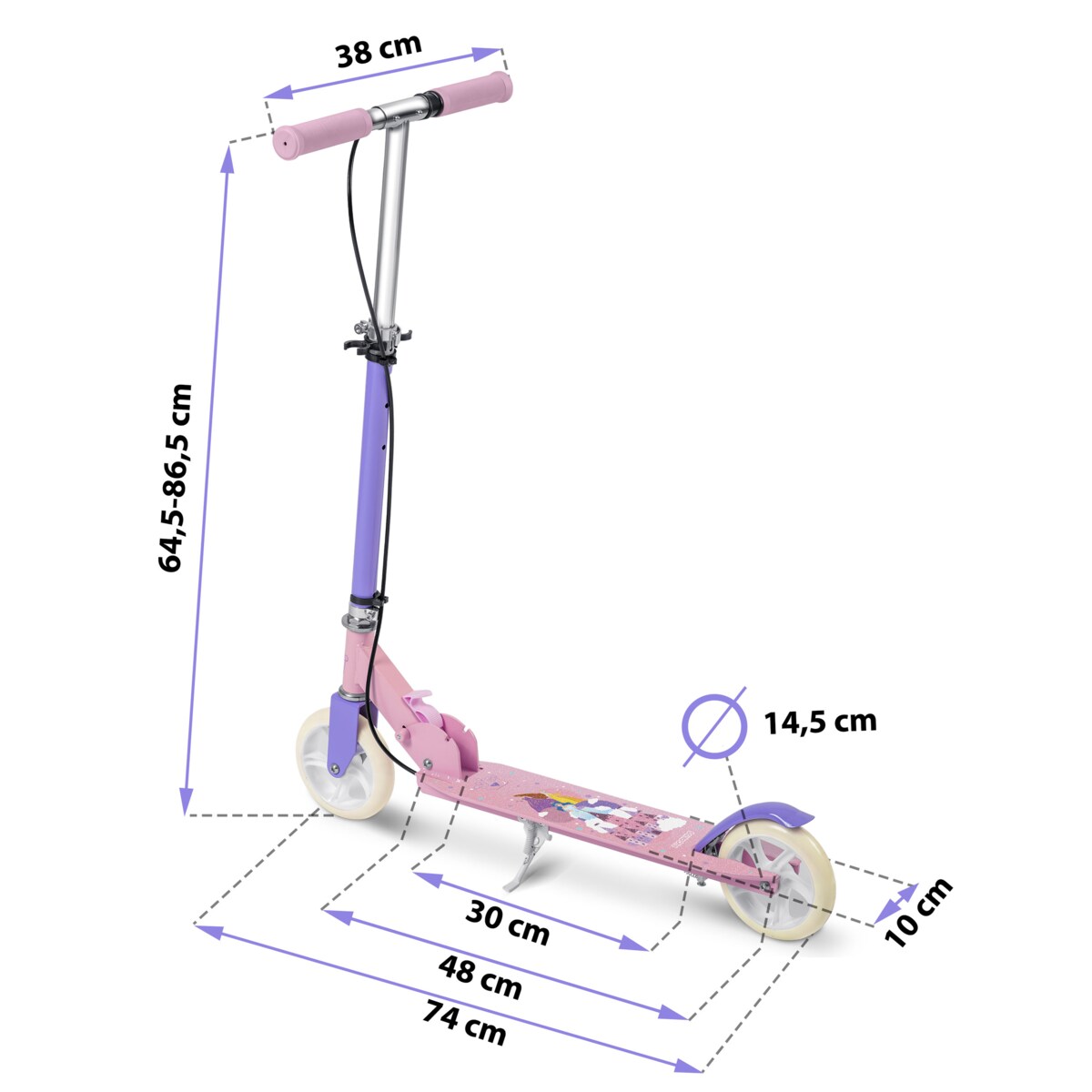 Hulajnoga składana dla dzieci RicoKids Kodi różowa