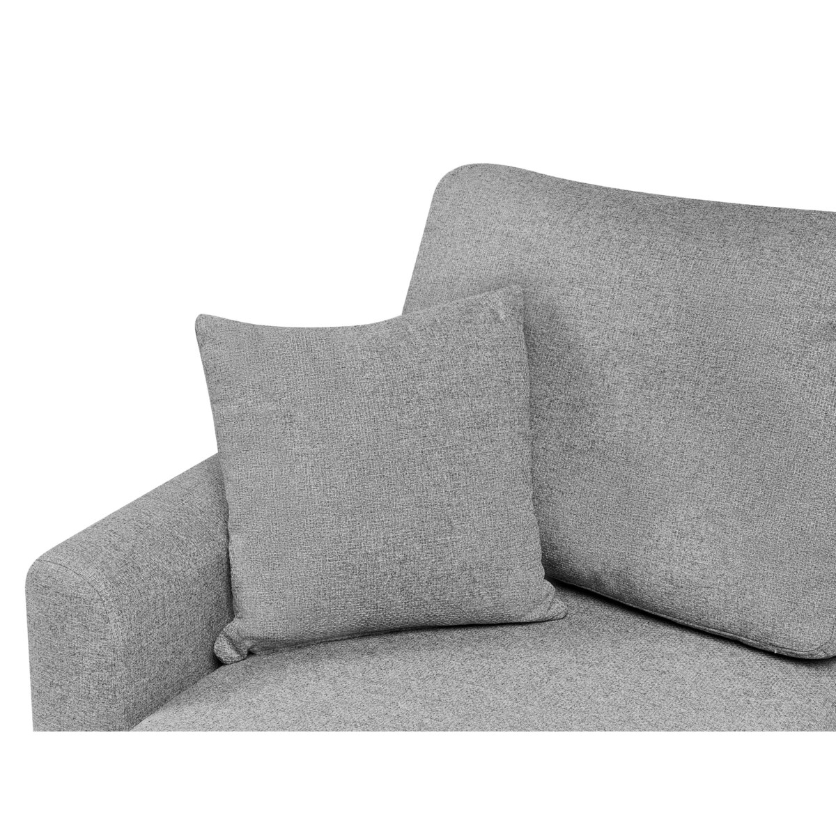 Narożnik rozkładany NASSJO Len syntetyczny Szary dla 3 osób Prawostronny