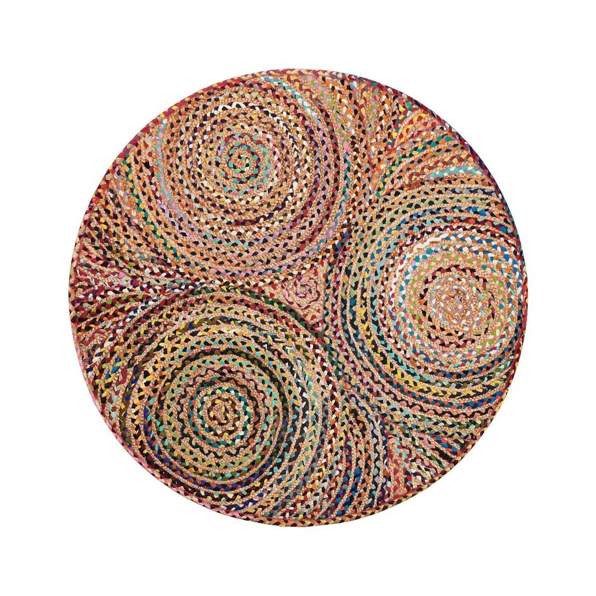 Dywan YENICE Kolorowy ø 140 cm Juta