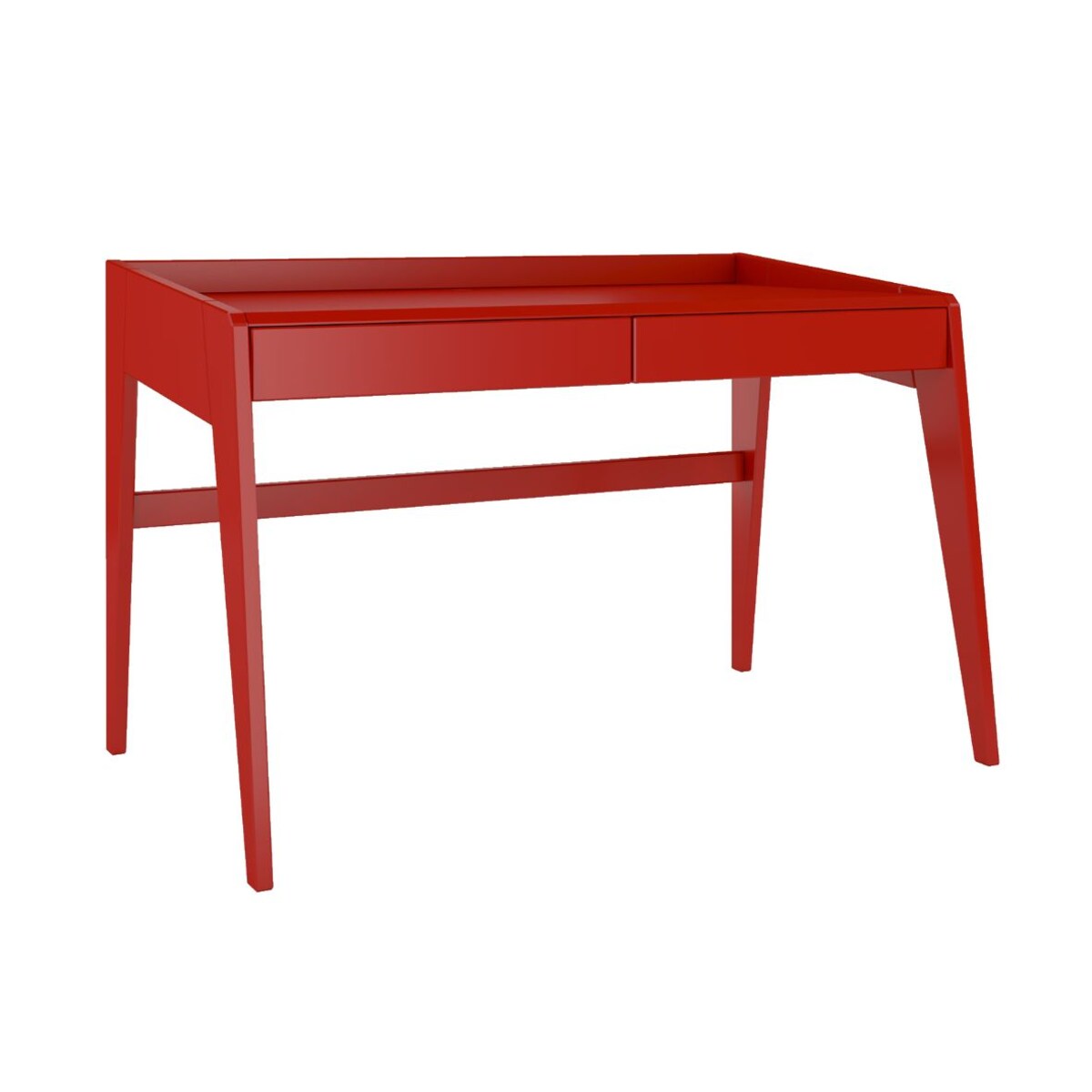 Drewniane bukowe biurko / toaletka z szufladami Visby LISA / kolor bordowy