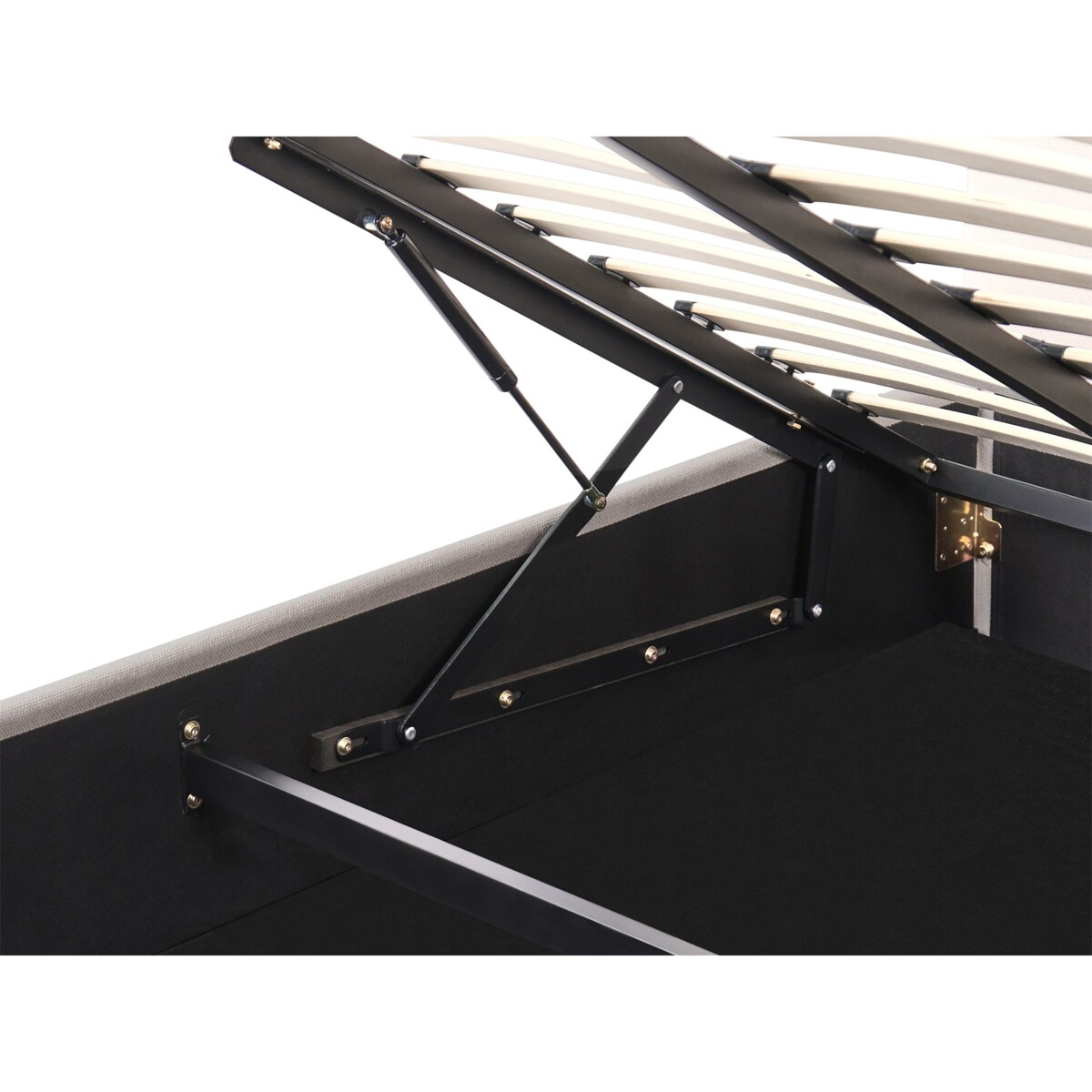 Łóżko z pojemnikiem ARBOIS 160 x 200 cm Beżowy