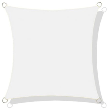 Żagiel Przeciwsłoneczny Ogrodowy Wodoodporny 3X3 M Ciemny Biały Zacieniacz