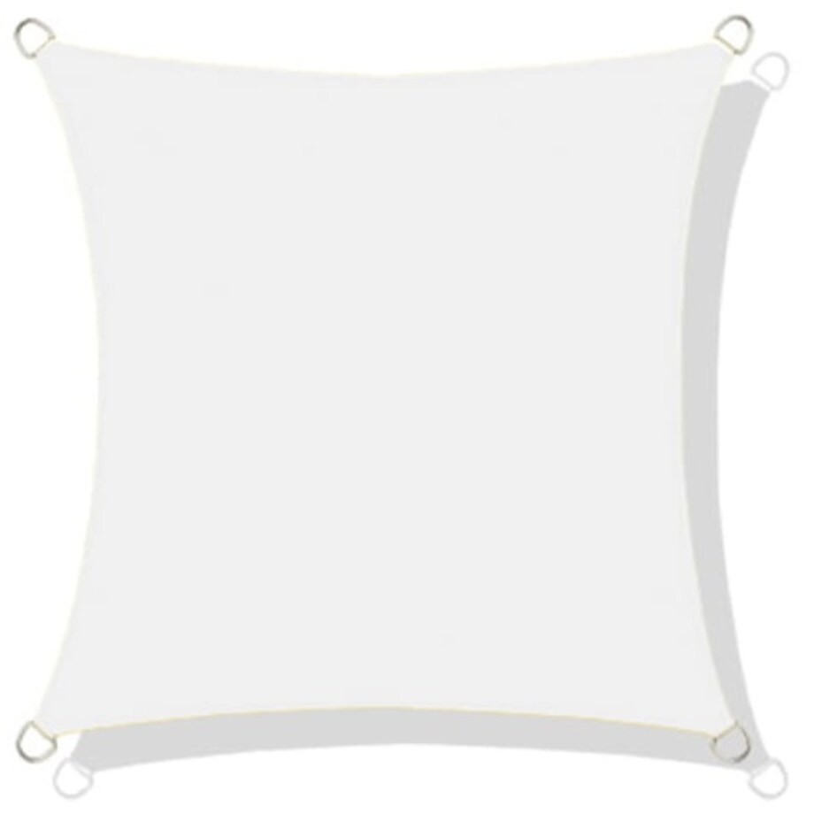 Żagiel Przeciwsłoneczny Ogrodowy Wodoodporny 3X3 M Ciemny Biały Zacieniacz