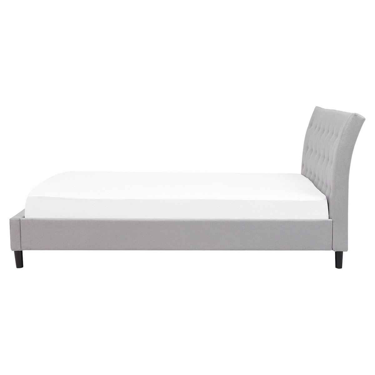 Łóżko tapicerowane 160 x 200 cm jasnoszare SAVERNE