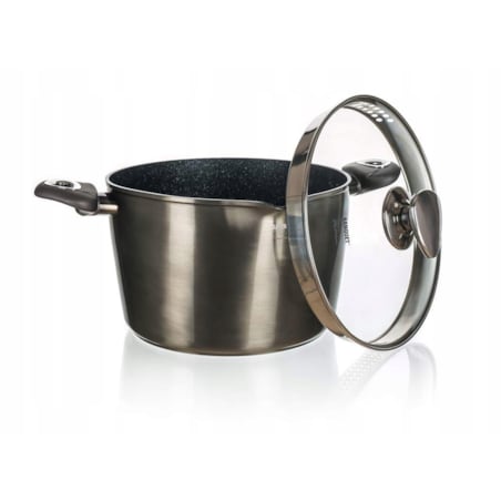 Garnek DO GOTOWANIA makaronu ziemniaków obiad METALLIC PLATINUM 24cm 6,2L