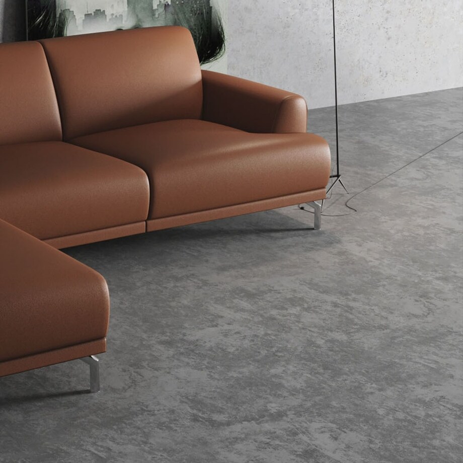 Sofa narożna Puzo koniakowa