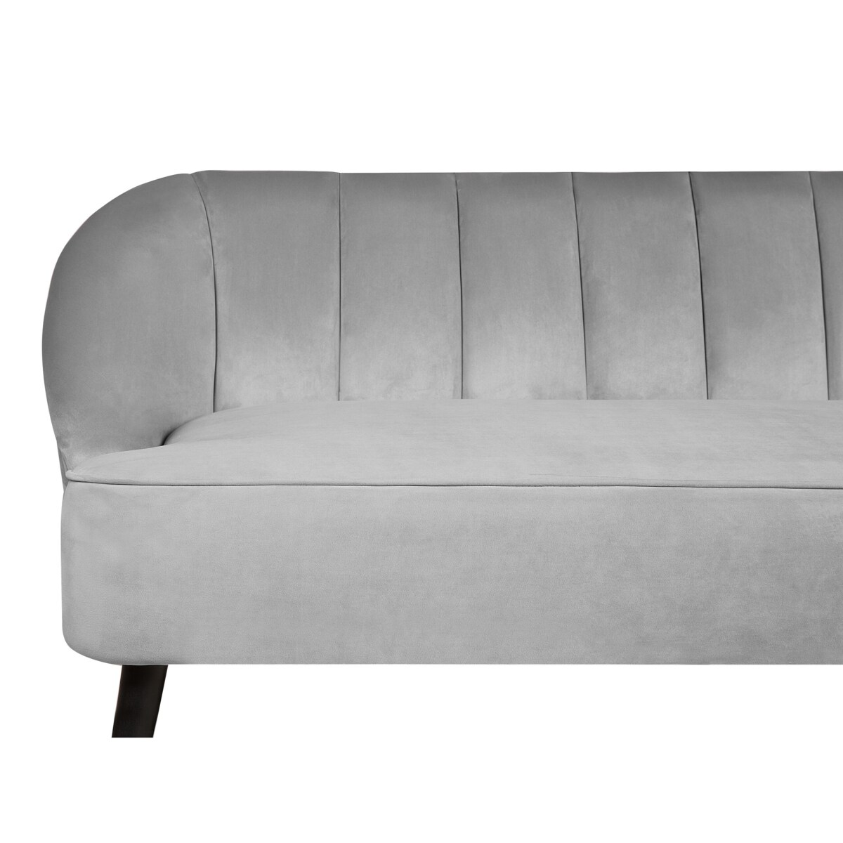 Sofa 3-osobowa welurowa szara ALSVAG