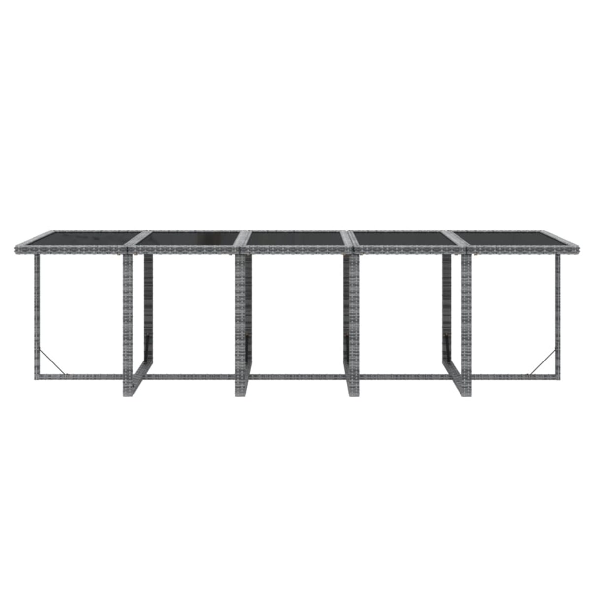 vidaXL 11-cz. zestaw mebli ogrodowych z poduszkami, polirattan, szary