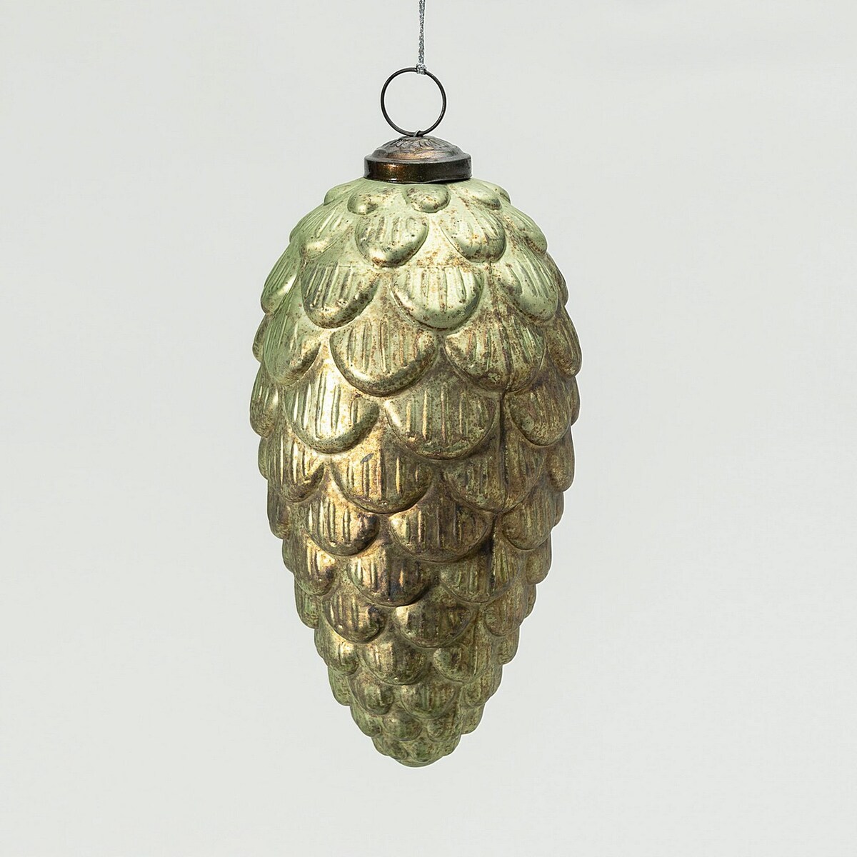 Bombka szklana Pine Green 8x8x15 cm boże narodzenie, święta, świąteczne, zielony, 8x8x15 cm