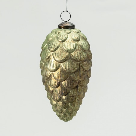 Bombka szklana Pine Green 8x8x15 cm boże narodzenie, święta, świąteczne, zielony, 8x8x15 cm