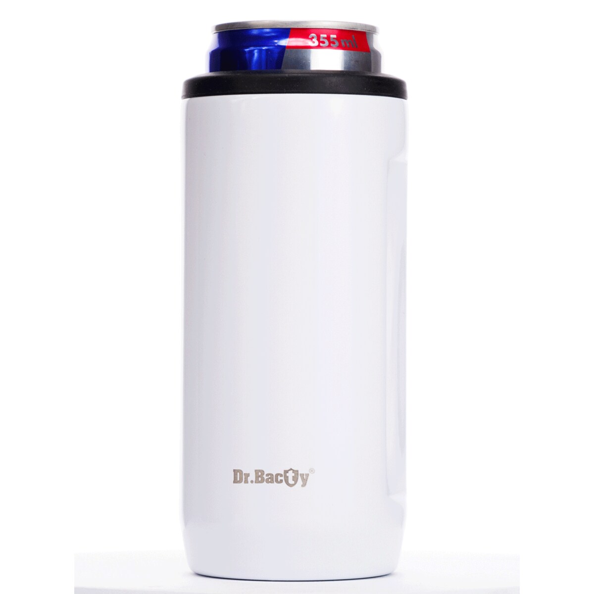 Kubek termiczny na kawę 2w1 Dr.Bacty Notus 360 ml - biały