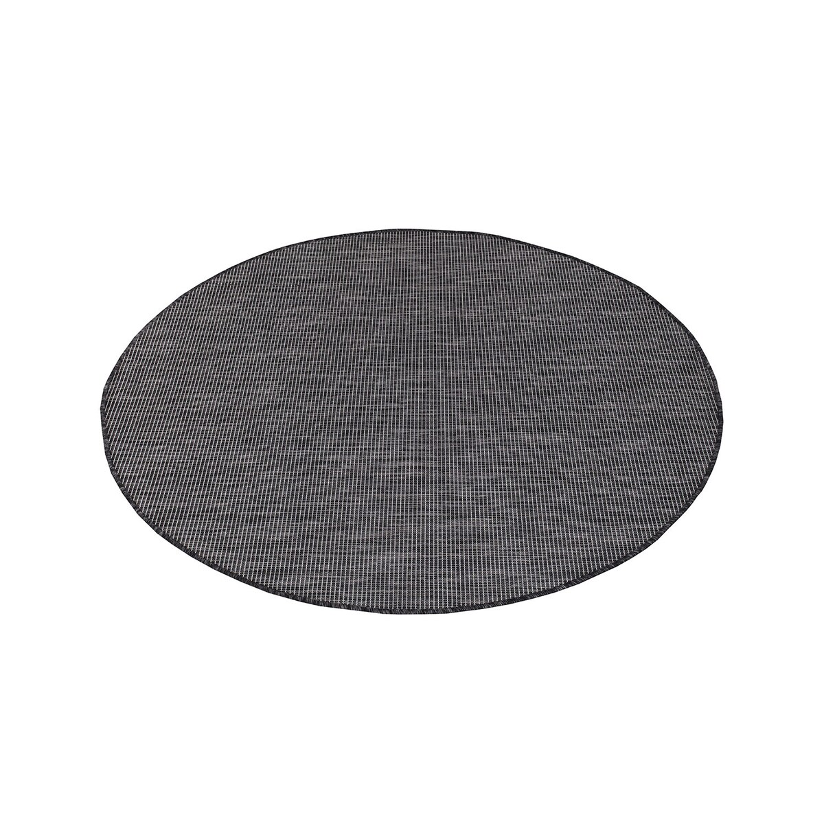 Dywan okrągły na zewnątrz i do wnętrz gładki Paloa 27780 Grafit 200x200