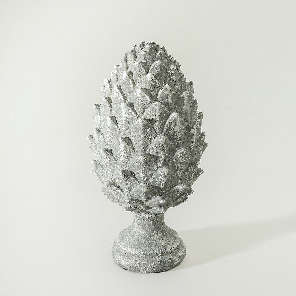 Figurka dekoracyjna Pinecone Grey 15x15x30 cm boże narodzenie, święta, świąteczne, szary, 15x15x30 cm