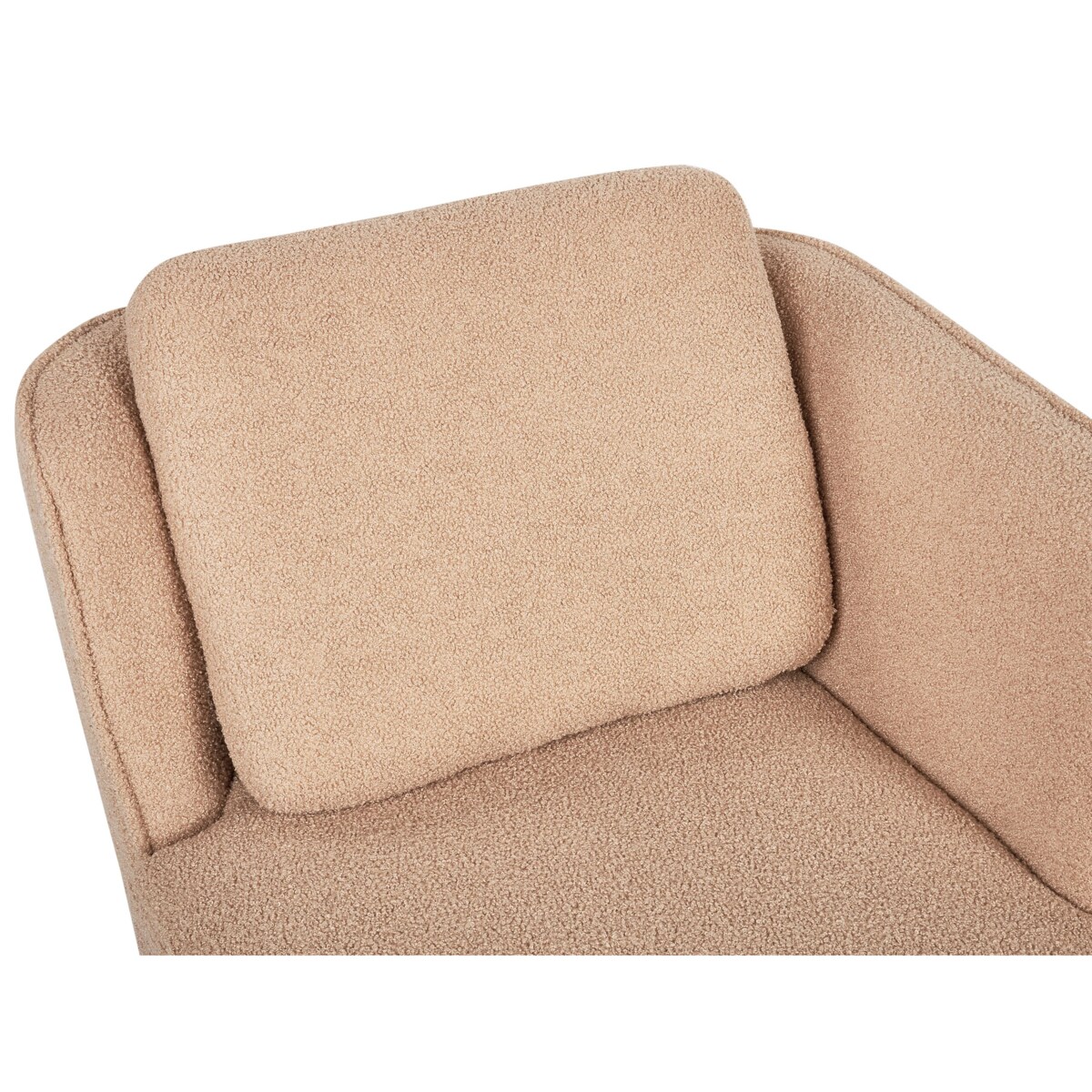 Szezlong boucle lewostronny jasnobrązowy ARTHEZE