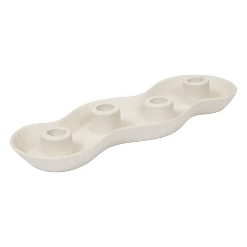 Ceramiczny świecznik na 4 długie świece CHERRY, 32,5 x 4,4 x 11,2 cm