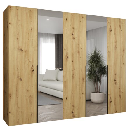 Szafa uchylna otwierana ALICANTE 2 250 wys. 202 cm Artisan + u. Czarny