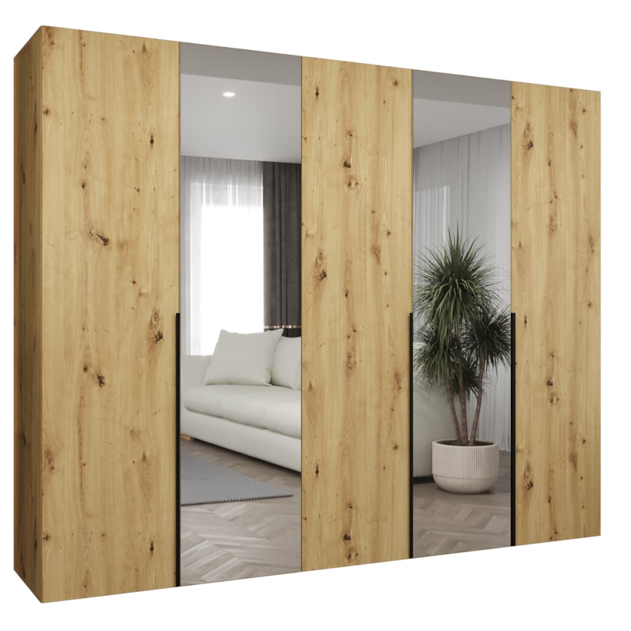 Szafa uchylna otwierana ALICANTE 2 250 wys. 202 cm Artisan + u. Czarny