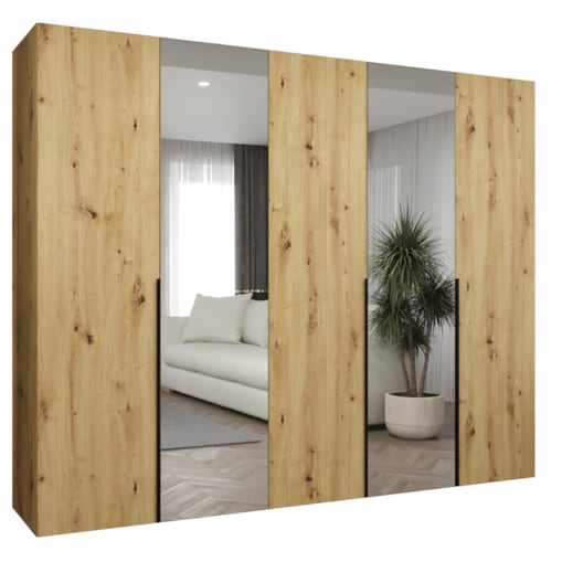 Szafa uchylna otwierana ALICANTE 2 250 wys. 202 cm Artisan + u. Czarny