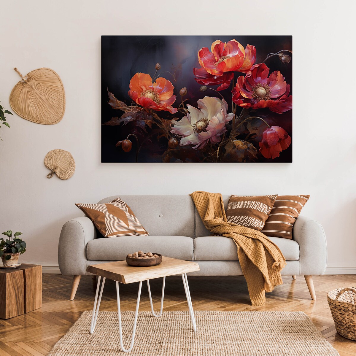 Obraz Do Sypialni Salonu Maki Polne Kwiaty Natura Rośliny Abstrakcja 120x80cm