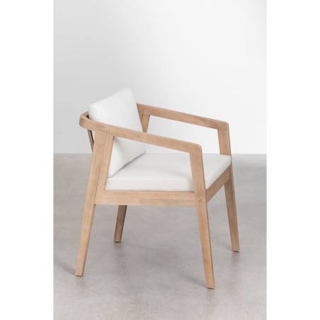 Zestaw: stół 220x100 cm i 8 krzeseł ogrodowych z drewna akacjowego Kaela