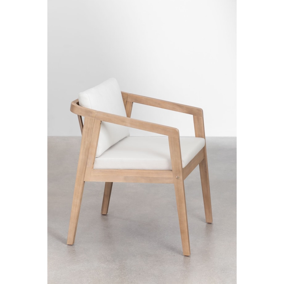 Zestaw: stół 220x100 cm i 8 krzeseł ogrodowych z drewna akacjowego Kaela