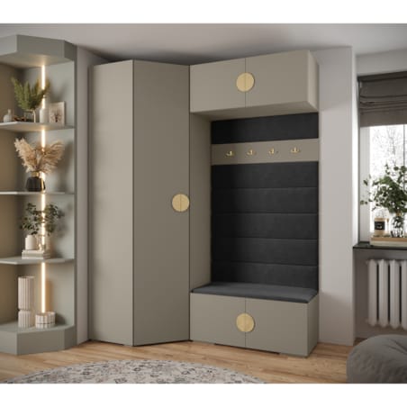 Garderoba do przedpokoju INOVA 4 Z21 kaszmir+złoty+manila18