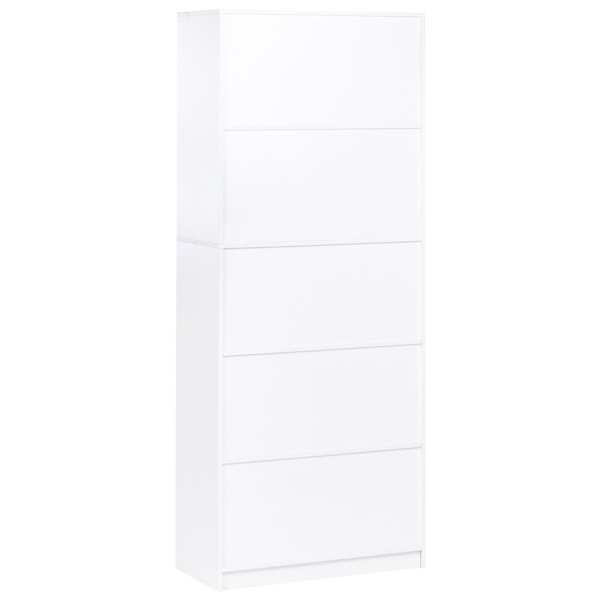 Regał na książki 5 półek ZEHNA 195 cm Biały